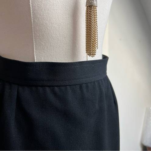 Saint Laurent Vintage Black High Waisted Pencil Skirt