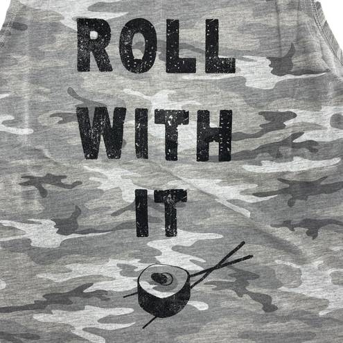 Grayson Threads Women's Camo "Roll With It" Sushi Graphic Tank Top