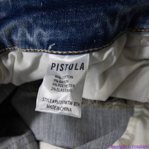 Pistola NEW  cropped cuffed distressed jeans in better half wash, 18W