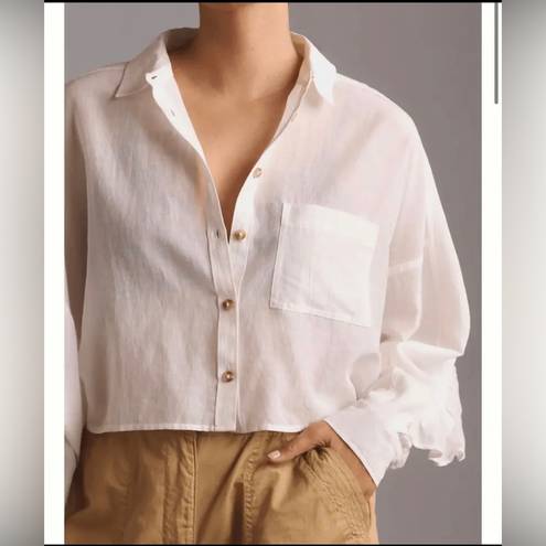 Pilcro  ruffle crop blouse