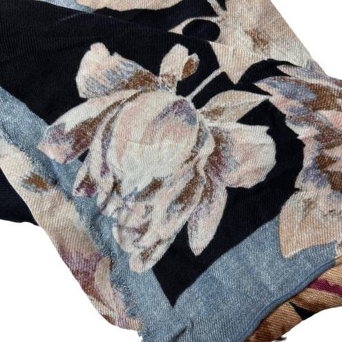 INC  International Concepts Gorgeous Floral Pashmina Black New