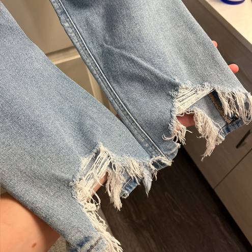 American Eagle Stretch Ripped Mom Jeans Size 8 Extra Long