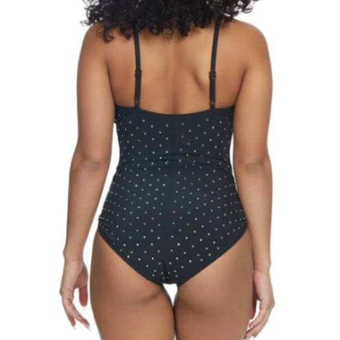 Coco reef  Coastal Edge Studded One Piece Swimsuit Black One Piece Swimsuit 16