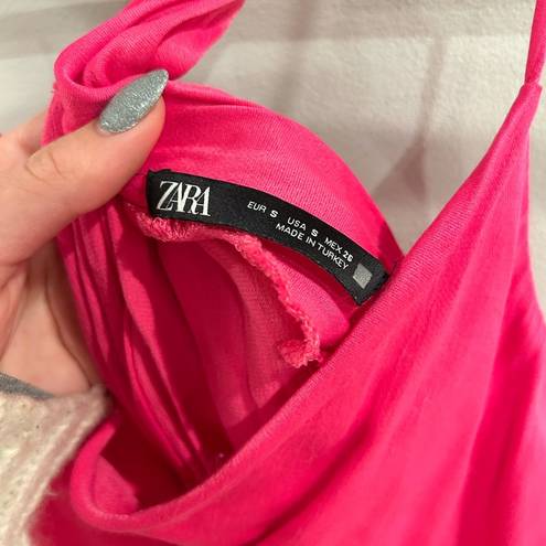 ZARA  Pink Silk Top