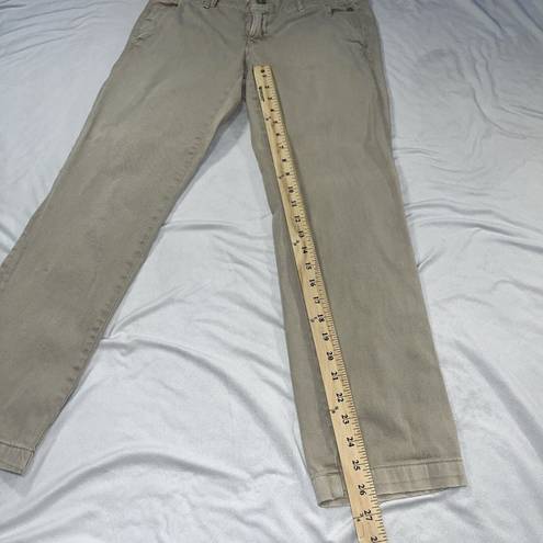 Pilcro  Pants Womens 27 Hyphen Chino Mid Rise Tan Pockets Stretchy Slim Tapered