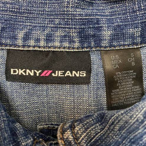 DKNY Jeans cotton blend button up denim jacket 