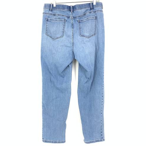 J.Jill  Boyfriend Jeans Women's Size 16 Straight Leg Ankle Light Wash Denim