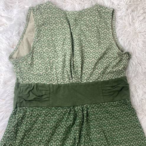 Patagonia  Dress Margot Organic Cotton green White Floral Sleeveless large