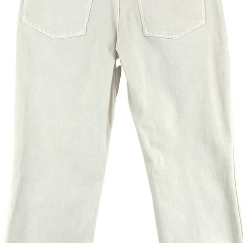 Good American  Womens Size 0/25 Jeans Cream Straight Leg Denim Pants TINY FLAW