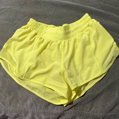 Lululemon Neon  Hotty Hot Shorts 2.5 Size 6