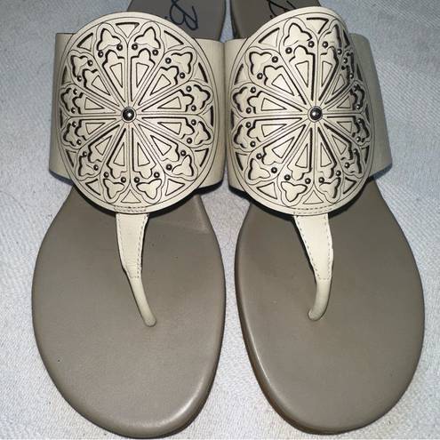 Brighton  Lucera Boho medallion wedge thong sandal, women 9