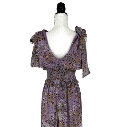 Alexis  Clemence Dress In Purple Bouquet