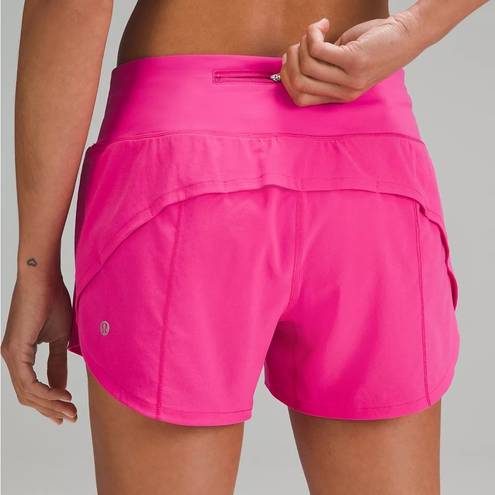 Lululemon Sonic Pink Speed Up Mid-Rise Lined Short 4"