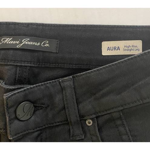 Aura Mavi  Straight Leg Moto Jeans Black Sz 27 (sample item)