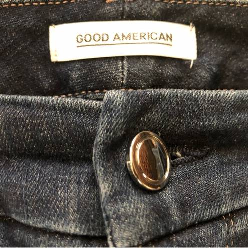 Good American  Good Legs Cropped Sculpting Jeans Size 8/29 Stretch Dark Wash