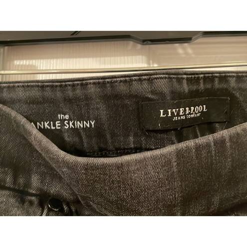 Liverpool  the ankle skinny pant black‎ rinse