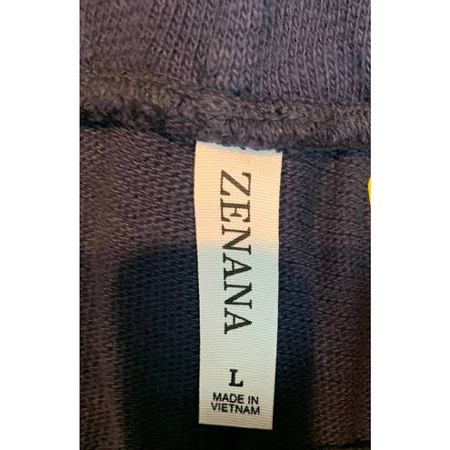 Zenana Outfitters Drawstring Jogger Sweatpant Large Navy Blue Cotton Pocket NEW Boutique