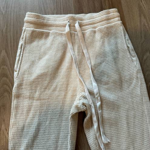 American Eagle Tan Waffle Knit Flare Pants