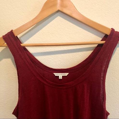 Rebecca Minkoff  red linen Gia tank S