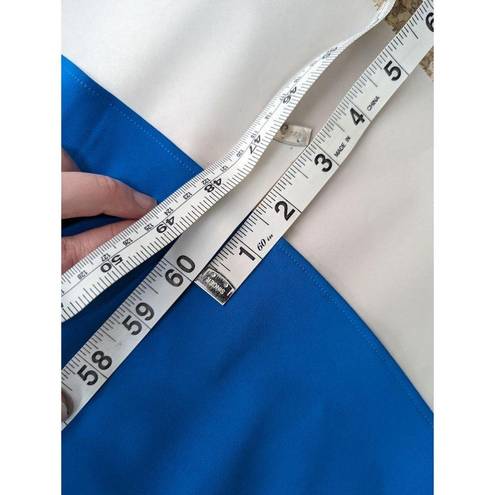 Badgley Mischka  Odessa Split Front Crepe Gown V-Neck Puff Sleeves Blue Size 0