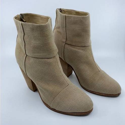 Rag and Bone  Newbury Classic Canvas Boots Color Beige SZ 8