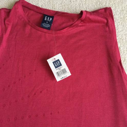 Gap NWT Vintage Y2K Laser Cut Circle Detail Tank Top Pink - Sz Small