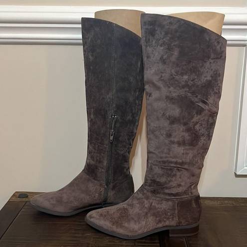 Band of Gypsies New  Luna Chocolate Brown Velvet Suede Zip Up Boots