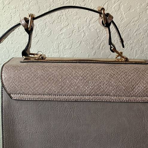 Dune London : Cream colored with Faux Snakeskin Shimmer Crossbody Bag- Coin Purse