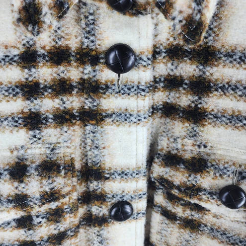 Isabel Marant NEW  Havarli Wool Blend Check Coat Ecru Size FR40/US8