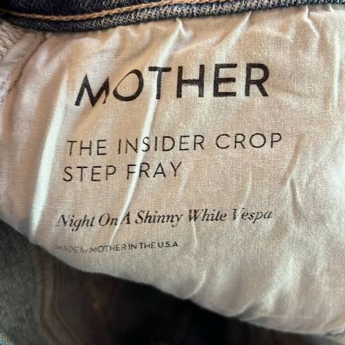 MOTHER The Insider Crop Step Fray Jeans Size 27