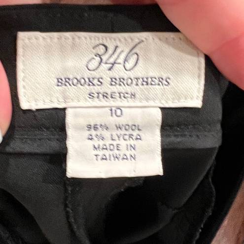 Brooks Brothers 346  Women’s Black Wool Stretch Dress Pants Size 10