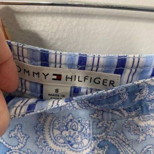 Tommy Hilfiger  Pleated Linen BLue‎ Skirt