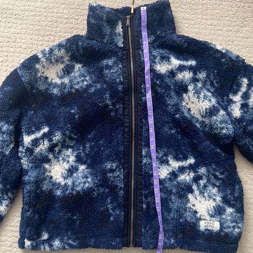 Frye & Co Tie Dye Faux Fur Teddy Jacket Size XXL