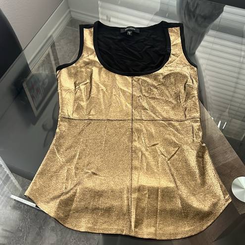 Karen Kane NEW  Women’s Shell Metallic Front Tank Top, Size S Gold Copper Size S