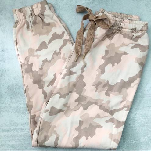 Anthropologie  The Upside Rosie Majors Track Joggers Camo Pink NEW