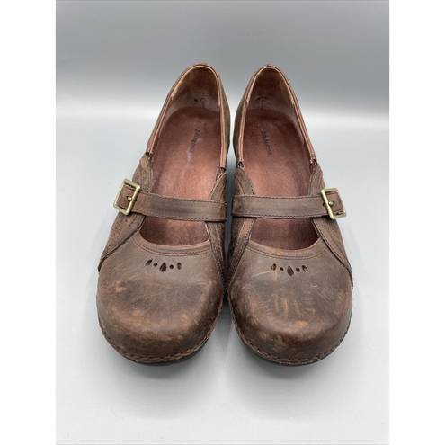 Patagonia  Brown Leather Cattail Clog Mary Jane Shoes Womens 9