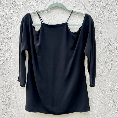 The Row  Cold Shoulder Krauss Halter Neck Top Blouse Black Women's Size Small