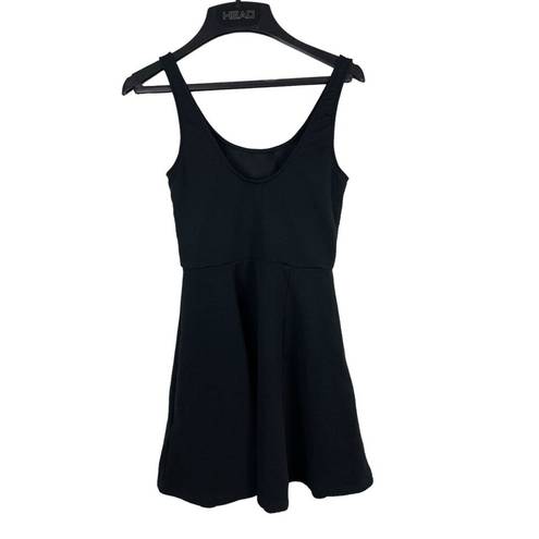 Divided  H&M Black Sleeveless Ribbed A-line Mini Skater Dress 6