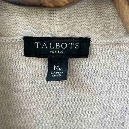 Talbots  Beige Oatmeal Split Back Cardigan M Petite