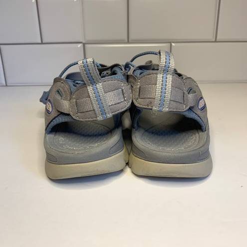 Keen fisherman sandals womens 9 US aqua gray light blue hiking water Excellent!