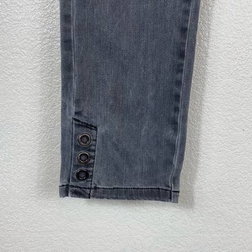 J.Jill  Grey Authentic Fit Slim Button Ankle Jeans