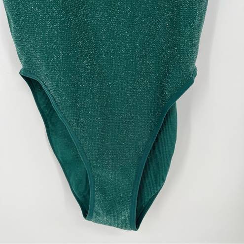 One Piece Green Sparkle  Tank Bodysuit