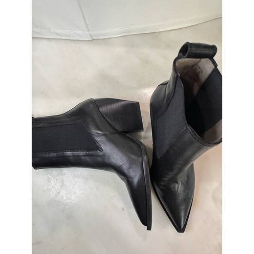 ALLSAINTS  Ria leather Wedge Chelsea Boot in Black size 6