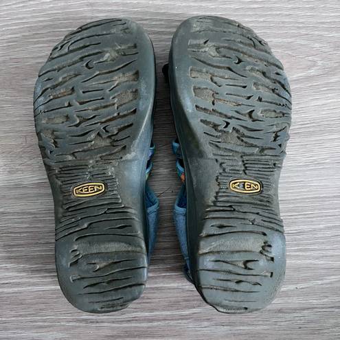 Keen shoes size 6 water sandals Whisper camping hiking blue grey rainbow