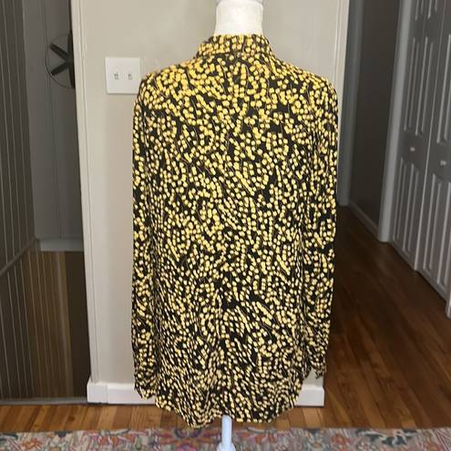 Ganni  Floral Printed Crepe Button Down Size 36, US 4