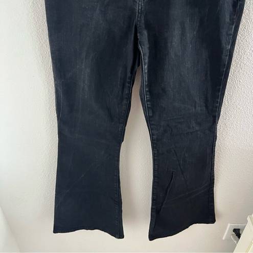 Elizabeth and James  High Rise Flare Black Denim Jeans Stretch 6 / 28