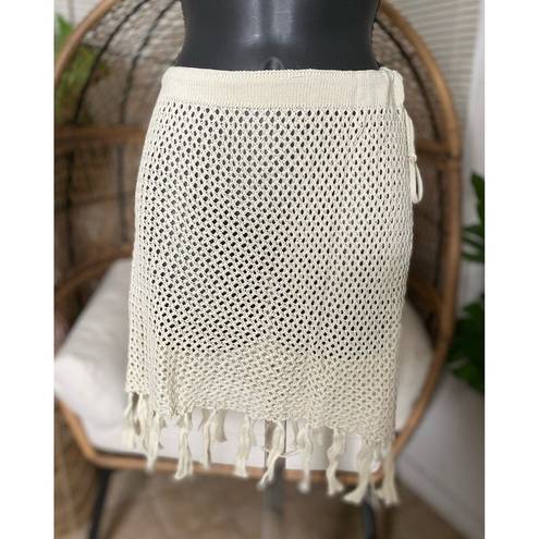 Urban Outfitters  Out From Under Crochet Fringe Sarong Cover-Up NWT