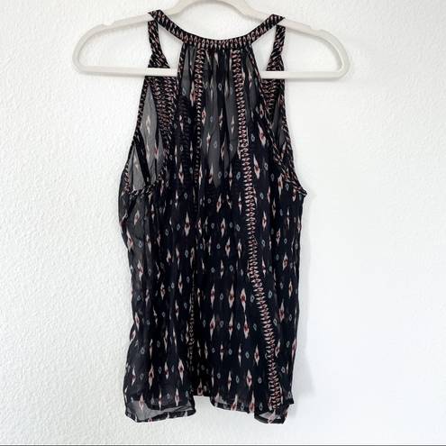 Joie  Tribal Print Ikat Sleeveless Silk Tank Top