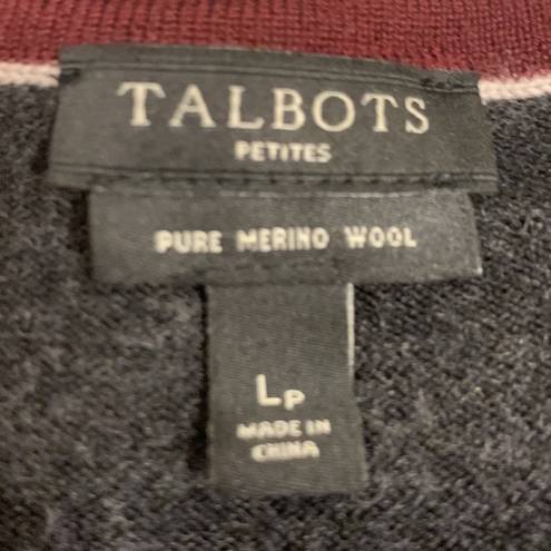 Talbots  merino wool button front cardigan sweater LP