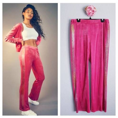 Juicy Couture  25th‎ Anniversary Pink Rhinestone Velour Pant